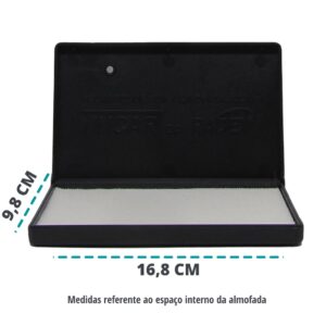 Kit Almofada Carimbo Grande + Tinta Secagem Rapida p/ Plastico