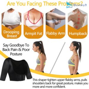 Mulheres Braço Superior Shaper Compressão Postura Shaper Tops Perda De Peso Shapewear Shaper Corpo