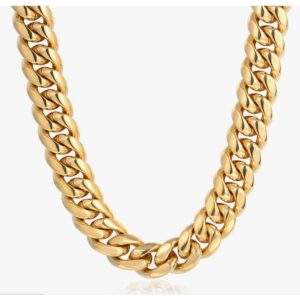 Corrente Cordão Masculino dourado 60cm X 10mm