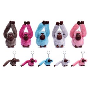 Chaveiro Macaquinho de Pelúcia Confortável Para Chaveiros / Bolsas / Mochilas / Estojo – Brinquedo Divertido Decorativo