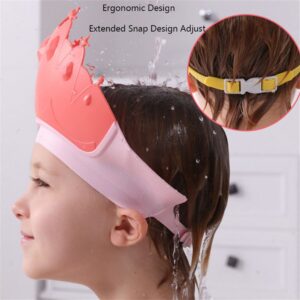Acessórios De Banho Para Bebês/Chapéu Visor Proteção Auricular Baby Shower Cap