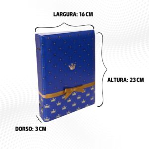 Álbum de fotos 15×21 LUXO AZUL MARINHO Príncipe Coroa Bebê Infantil Newborn
