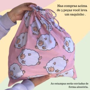 Pijama Feminino Baby Doll Preto Estampa Pandinha Rosa