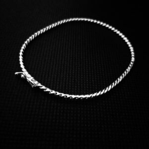 Bracelete Torcido Prata 925 Fio Torcido
