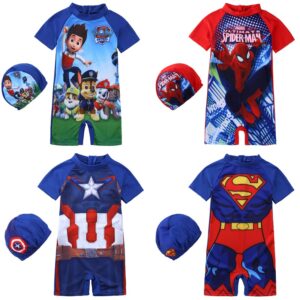 ORANGEMOM SUMMER BABY BOY GIRL TRAJE DE BANHO SEM MANGAS ONE PIECE DE PRAIA INFANTIL + BONÉ BEBÊ ROUPA MENINO