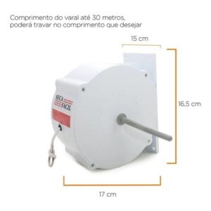 Varal Retrátil 30m Nylon Kit Bucha Seca Fácil Trevisan Oferta