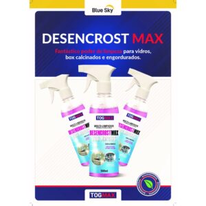 Desencrost Max 500ml: Tira Manchas, Desembaça e Desengordura – Limpador para Vidros, Espelhos, Box e Janelas