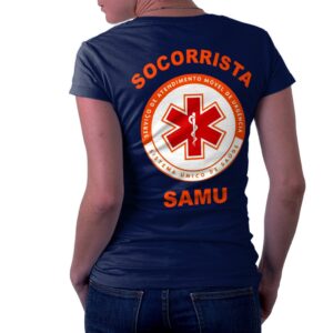 Camiseta Feminina Baby Look Socorrista SAMU – Uniforme