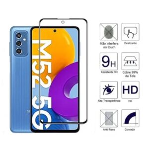 KIT Capa Anti Shock Compatível M52 5G + Película De Vidro 3D