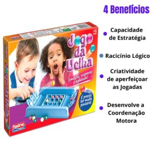 Brinquedo Pedagógico Jogo da Velha Com Lança Bolinhas – Mais Emoção Suspense e Agilidade