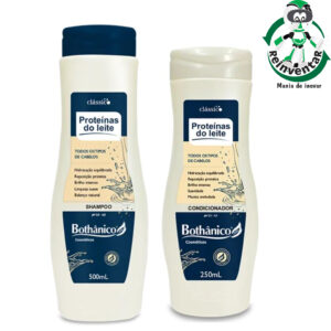 Kit Proteínas Do Leite Bothânico Shampoo 500ml e Condicionador 250ml Vegano