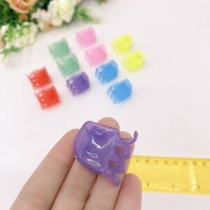 Kit 12 unidades mini piranha tridente prendedor de cabelo