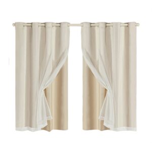 Cortina Blackout Com Voal Liso 2,00 M X 1,40 M Para Janela