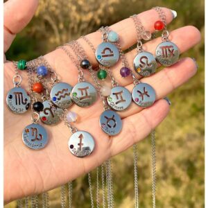 COLAR AMULETOS CRISTAIS SIGNOS – ESCOLHA O SEU
