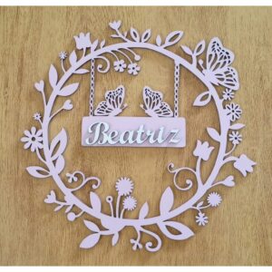 porta maternidade borboleta personalizado