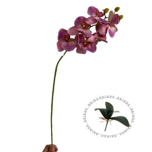 1 Orquidea Artificial Silicone 3d Haste Flexivel Parece Real Decoração Mesa de Centro Jantar