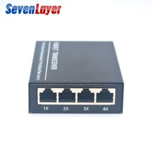 1 Par 4port RJ45 Fibra Media Converter Gigabit Ethernet Conversor De Mídia De Solteiro 1000 M