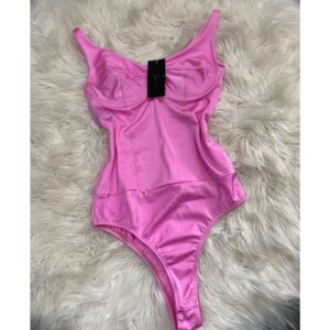 Body Feminino Acetinado Blogueira Moda sem Bojo Tendencia