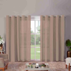 Cortina Roma 4.00 X 2.20 Decoração Janela Inteira – Ideal p/ Quarto, Sala, Escritório, Sala de Aula