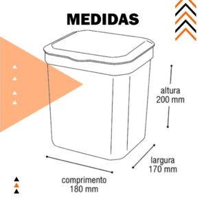 Lixeira Cesto Rattan 5 Litros Preta C Tampa Cozinha Banheiro Lixeira Pia