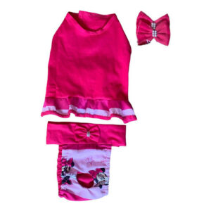 Calcinha Pet Higiênica Para Cães 2 Unid. Conjunto Blusinha