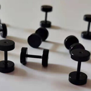 KIT 12 ALARGADOR DE AÇO PRETO 1mm 2mm MASCULINO UNISSX