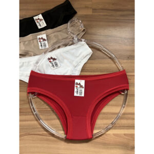 Kit com 5 Calcinhas Modelo CONFORTO Dia a Dia Cós Largo Básica Lisa Lingerie Moda Íntima