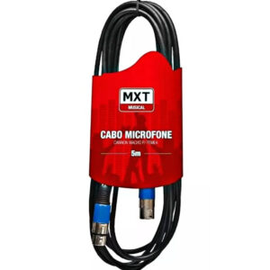 Cabo Microfone Xlr Canon Macho E Fêmea Balanceado 5 metros MXT