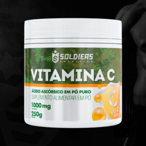Vitamina C em Pó – Ácido Ascóbico 250g – 100% Pura Importada – Soldiers Nutrition
