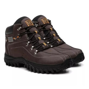 Kit 2 Pares De Bota Masculina Caterpillar Adventure Moderna Macia Costurada + Palmilha Gel