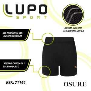 Short Lupo Original Bermuda Legging Fitness Feminino Attack Sport Corrida Academia Vôlei Treino Ginástica Beach Tennis