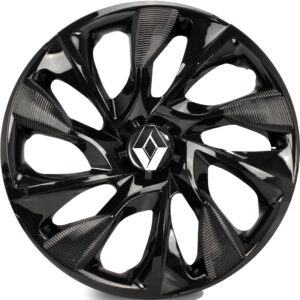 Kit 4 Calotas Esportivas Aro 13 14 15 DS4 Uniclor Pretas Compativel Com Scenic Symbol Logan Sandero