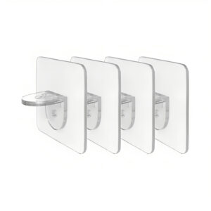 Kit 4 Suporte Para Prateleira Adesivo Autocolante Mão Francesa Organizador Casa Racks