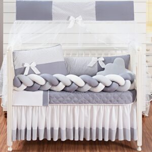 KIT BERÇO DOCE DE BEBE CHEVRON VARIAS CORES TRANÇADO 11 PEÇAS PADRÃO AMERICANO