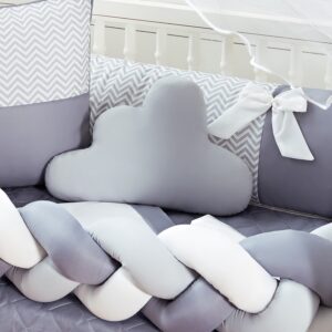Kit Berço Doce De Bebe Chevron Varias Cores Trançado 11 Peças Padrão Americano