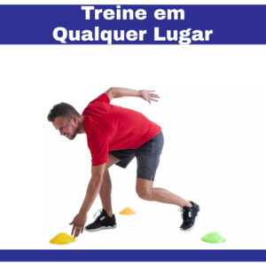 Kit C/ 50 Unidades Cone Demarcatório Half Cone Chapéu Chinês Treino Em Casa Ao Ar Livre