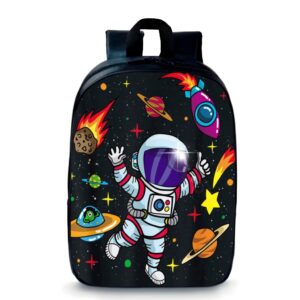 Mochila Pequena Pré-escolar Astronauta e Foguete Espacial Bolsa Pequena Infantil