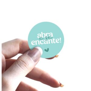 Adesivo Redondo Etiqueta 3×3 – ABRA E SE ENCANTE