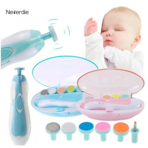 CORTADOR APARADOR LIXADOR DE UNHA BEBÊ CRIANÇA INFANTIL ELÉTRICO C/6 REFIS