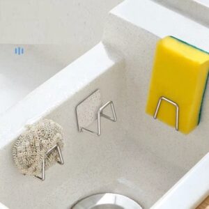 Gancho 5x3Cm Para Esponja Suporte Aço inoxidável De Pia Prateleira Multiuso Prático E Fácil Porta Bucha