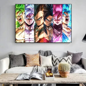 Quadro decorativo parede 40×60 anime Dragon Ball Z super sayajin para sala quarto