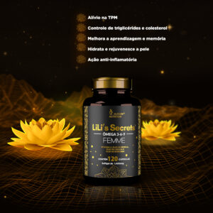 Omega Mulher 3 6 9 Óleo Linhaça Borragem Primula Vitamina E 120 cápsulas softgels liquidas