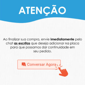 Placa Personalizada Indicação de Setores 10x30cm