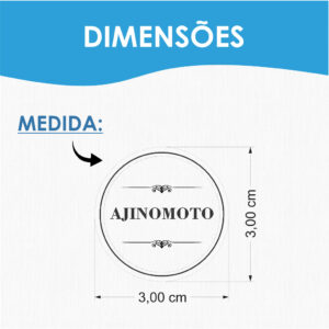 Kit 48 Adesivos Para Temperos Condimentos 3x3cm Organizadores De Potes Para Cozinha