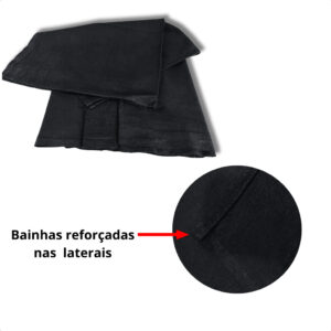 KIT10 Panos de prato Preto Liso C/bainha 50×70 Premium