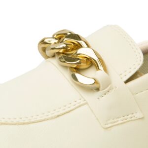 Mocassim Feminino Corrente Dourada Off White Imperdível
