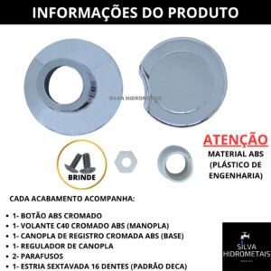 Acabamento Registro Banheiro C-40 ABS CR Padrao Deca
