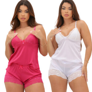 kit 2 baby doll sensual luxo confortável feminino adulto verão revenda