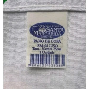 Kit 20 Un Pano de Prato SM08 Liso 50cm x 75cm Santa Margarida Embanhado Pintura e Artesanato 100% Algodão