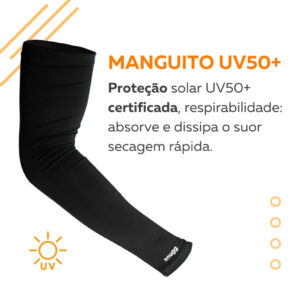 Par Manguito Unissex Proteção Solar UV50+ Manga Esportiva Fitness Academia